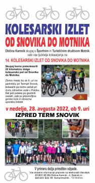 14. kolesarski izlet od Snovika do Motnika